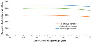 Donor egg IVF cumulative success rates